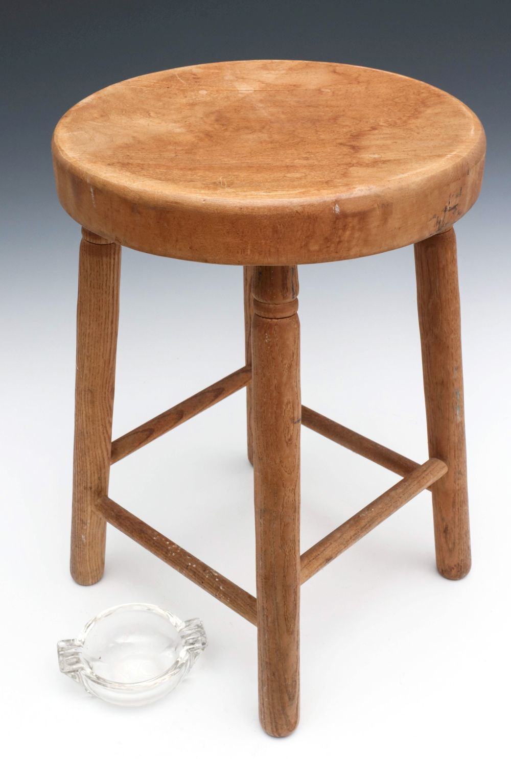 TWO WOOD STOOLS BRANDED NYC AND CHGO...RR