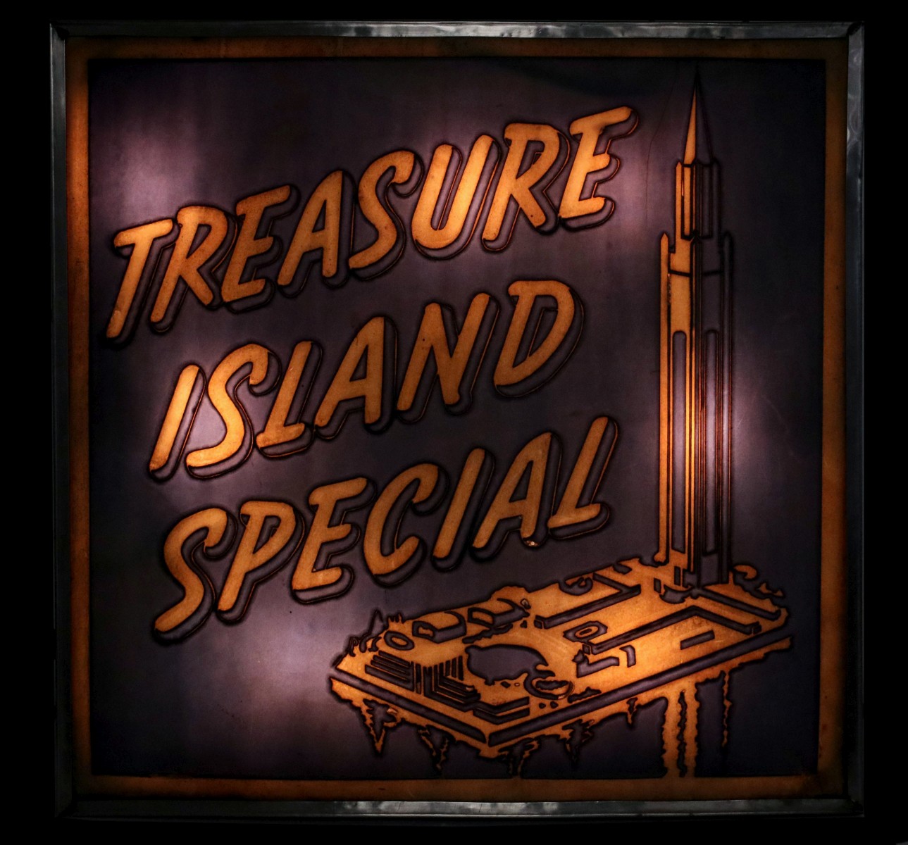 VERY RARE UP RR TREASURE ISLAND SPECIAL EXPO TAIL SIGN