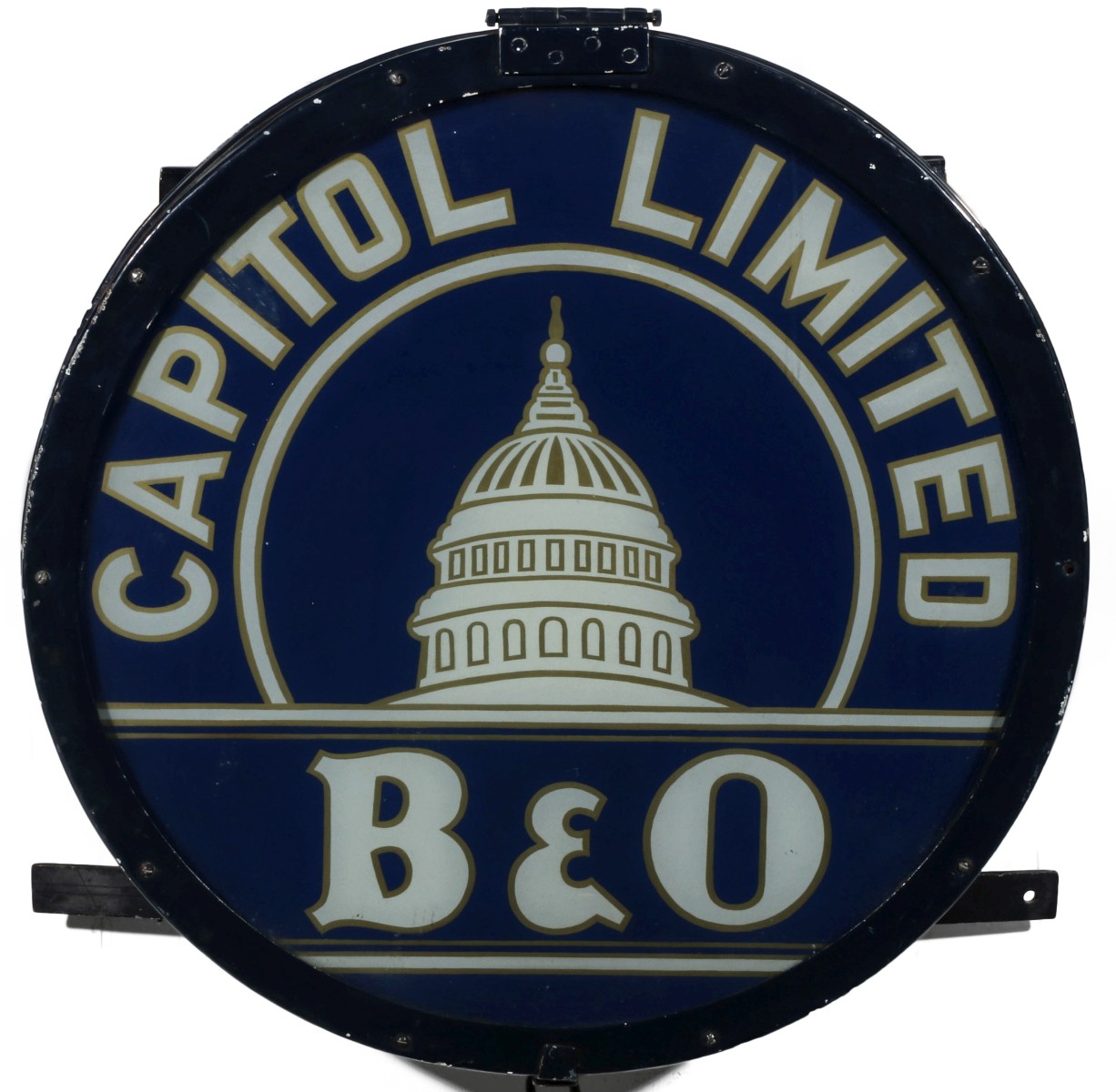 AN ORIGINAL DRUMHEAD SIGN FOR THE B&O CAPITOL LIMITED