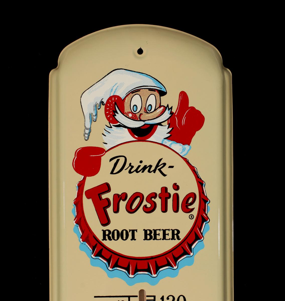 A GREAT FROSTIE ROOT BEER ADVERTISING THERMOMETER