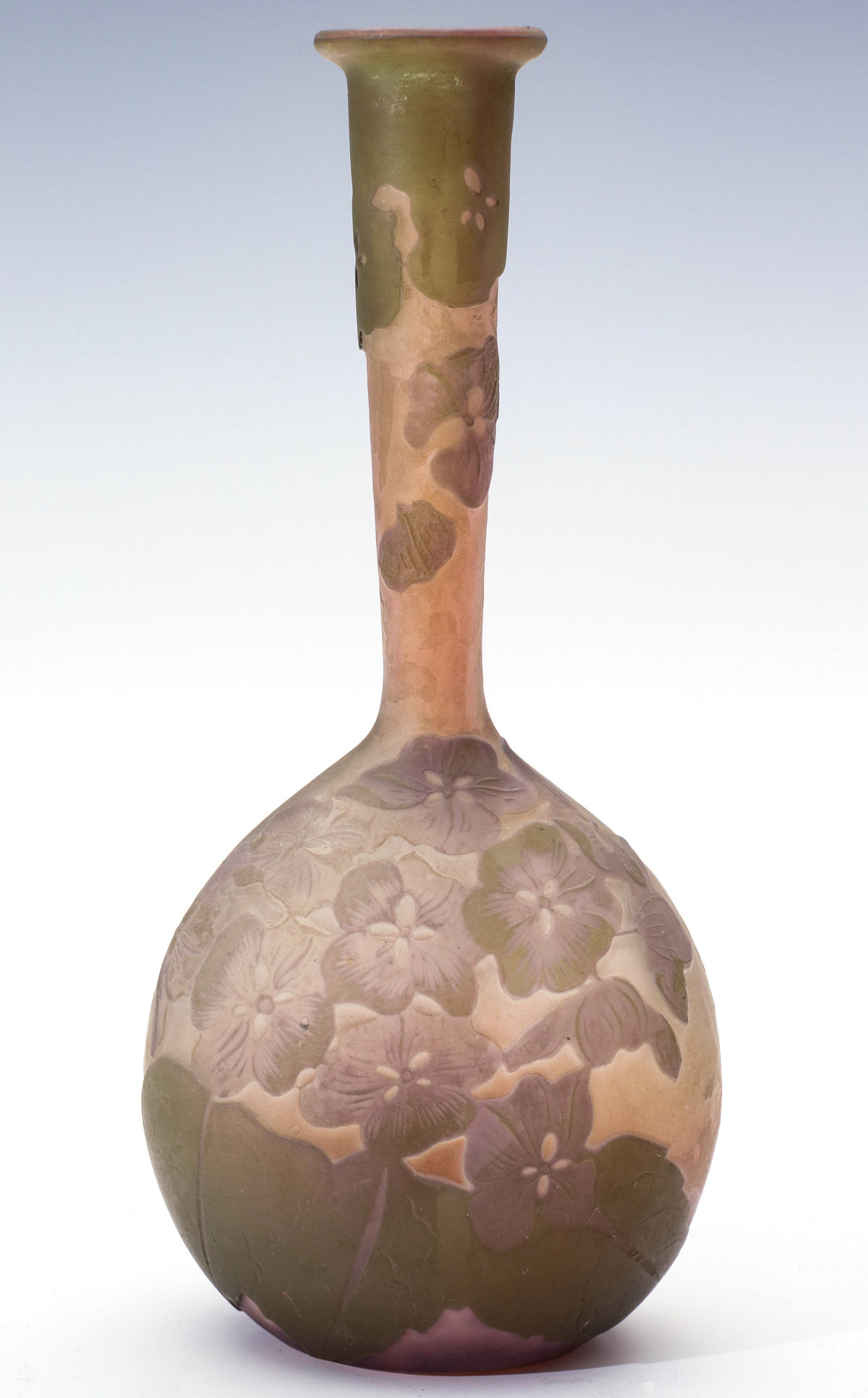 A FRENCH CAMEO BOTTLE VASE SIGNED GALLÃ‰ CIRCA 1890