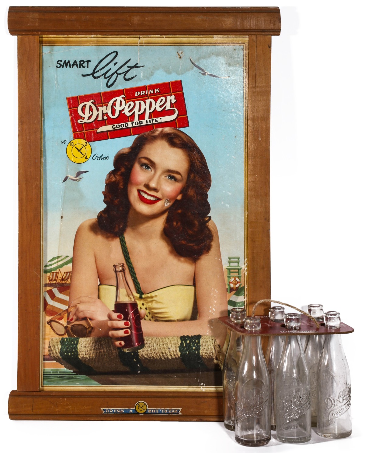 TWO VINTAGE DR. PEPPER ADVERTISING PIECES
