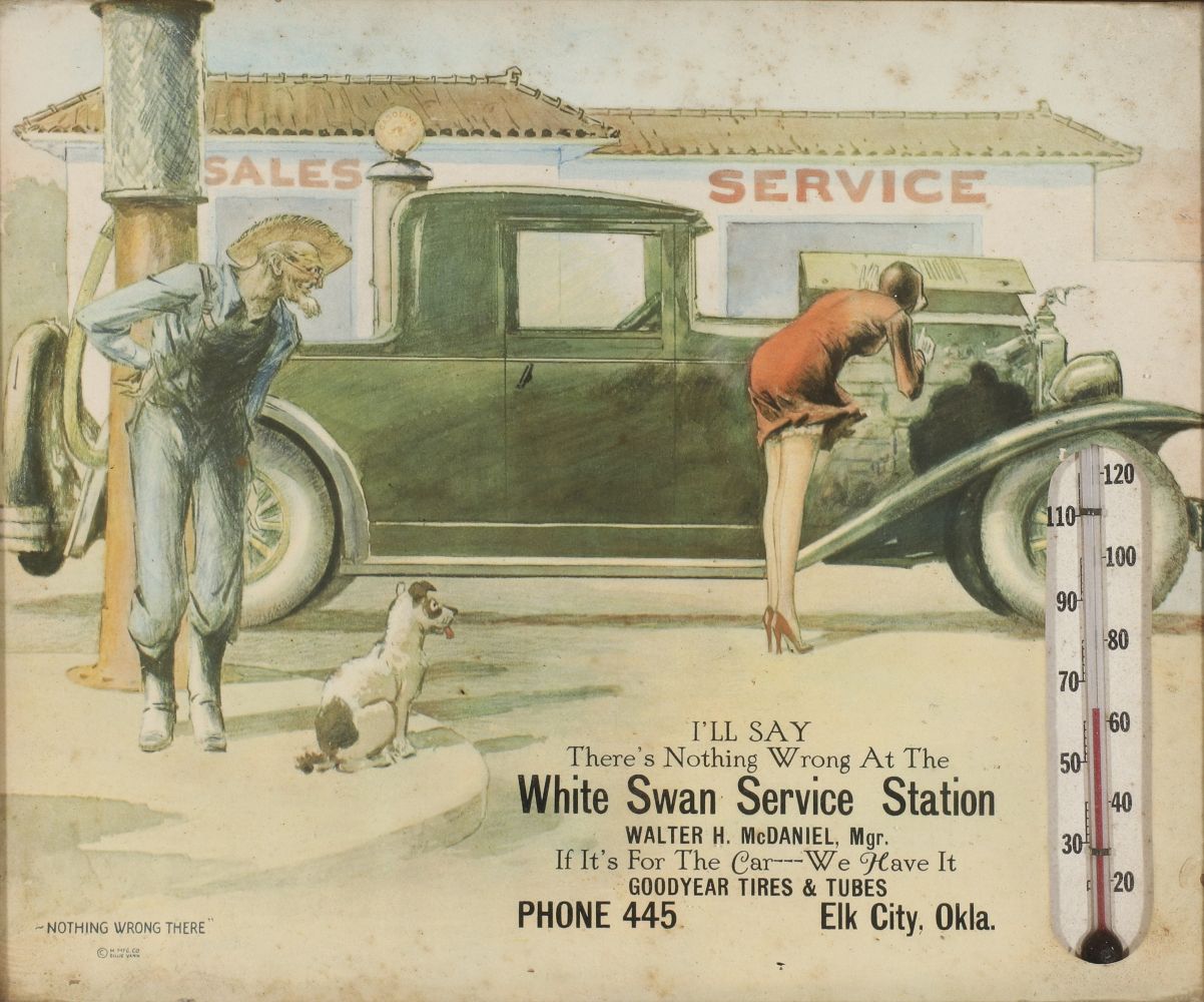 WHITE SWAN SERVICE STATIONS ADVERTISING SIGN