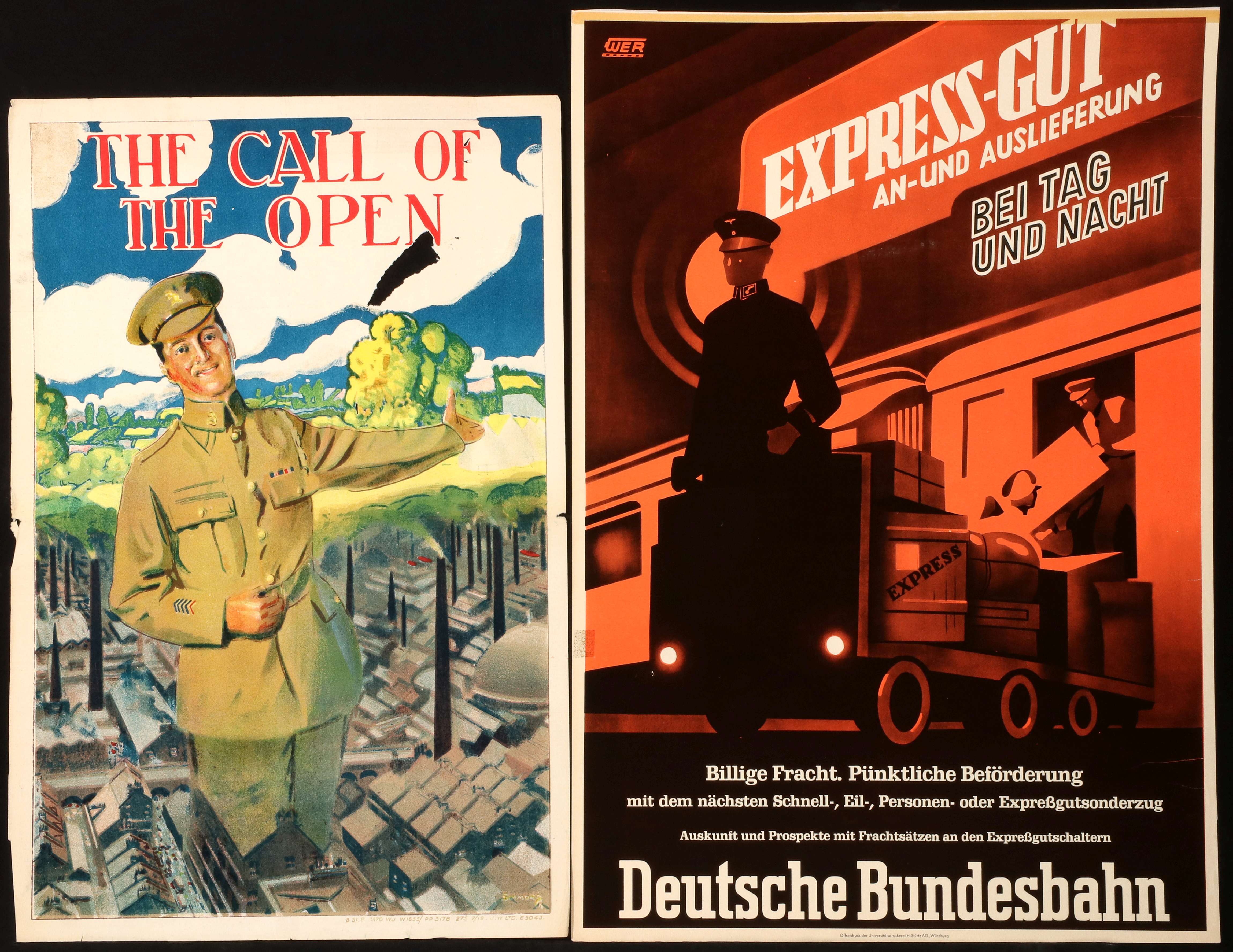 BRITISH WWI RECRUITMENT POSTERS, GERMAN RR POSTER