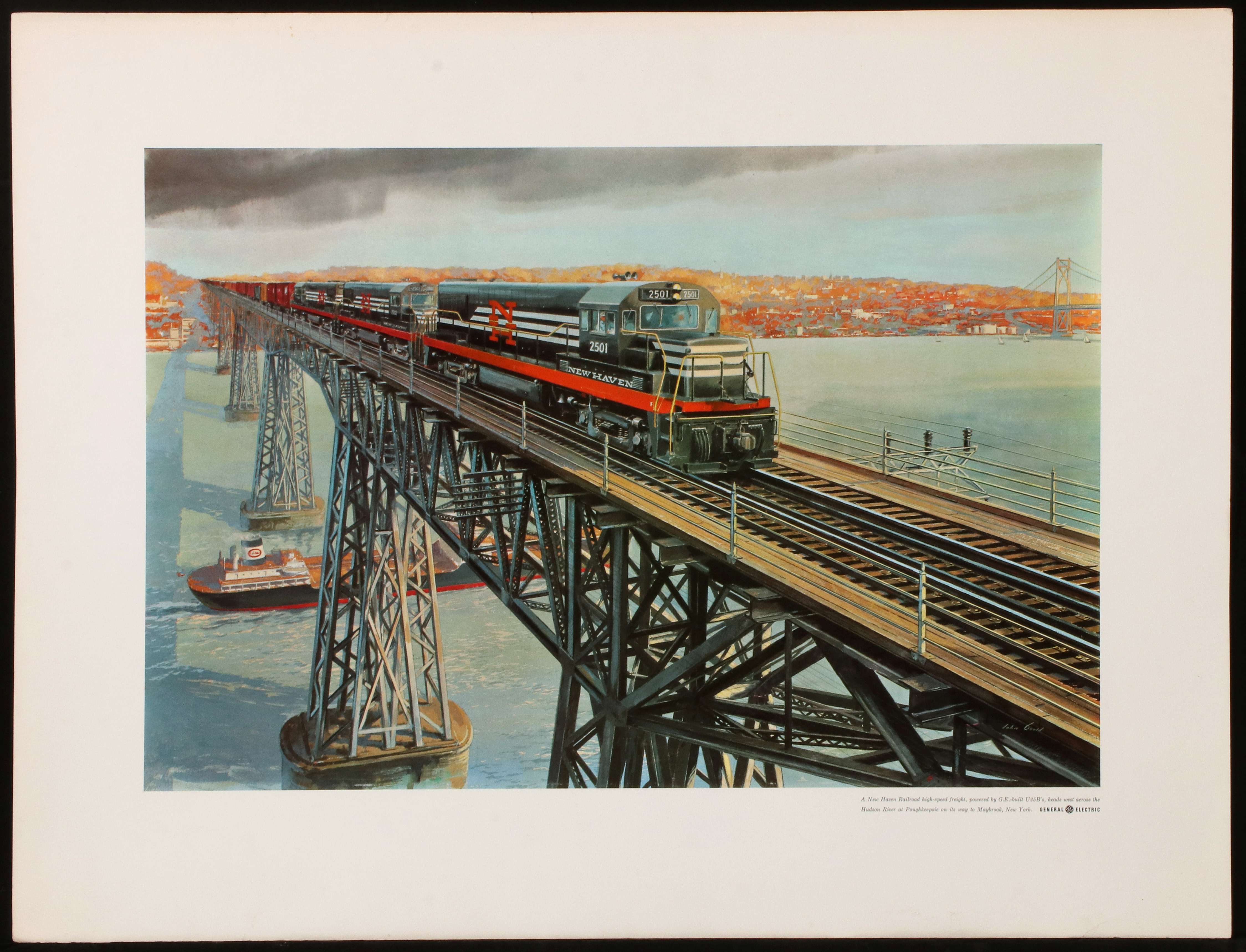 NEW HAVEN AND B&O RR PRINTS WITH G.E. LOCOMOTIVES