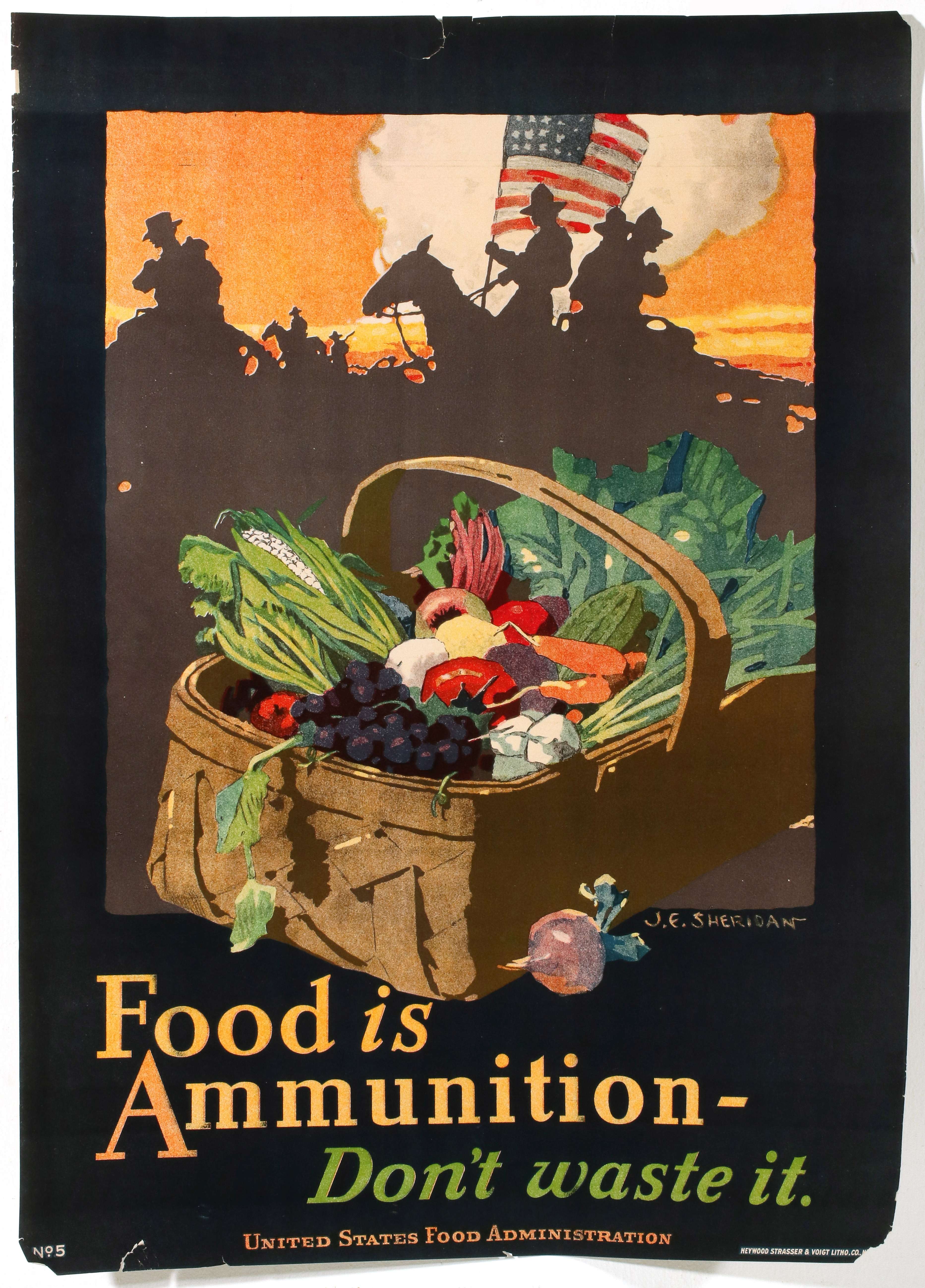 A WWI POSTER: 'FOOD IS AMMUNITION'