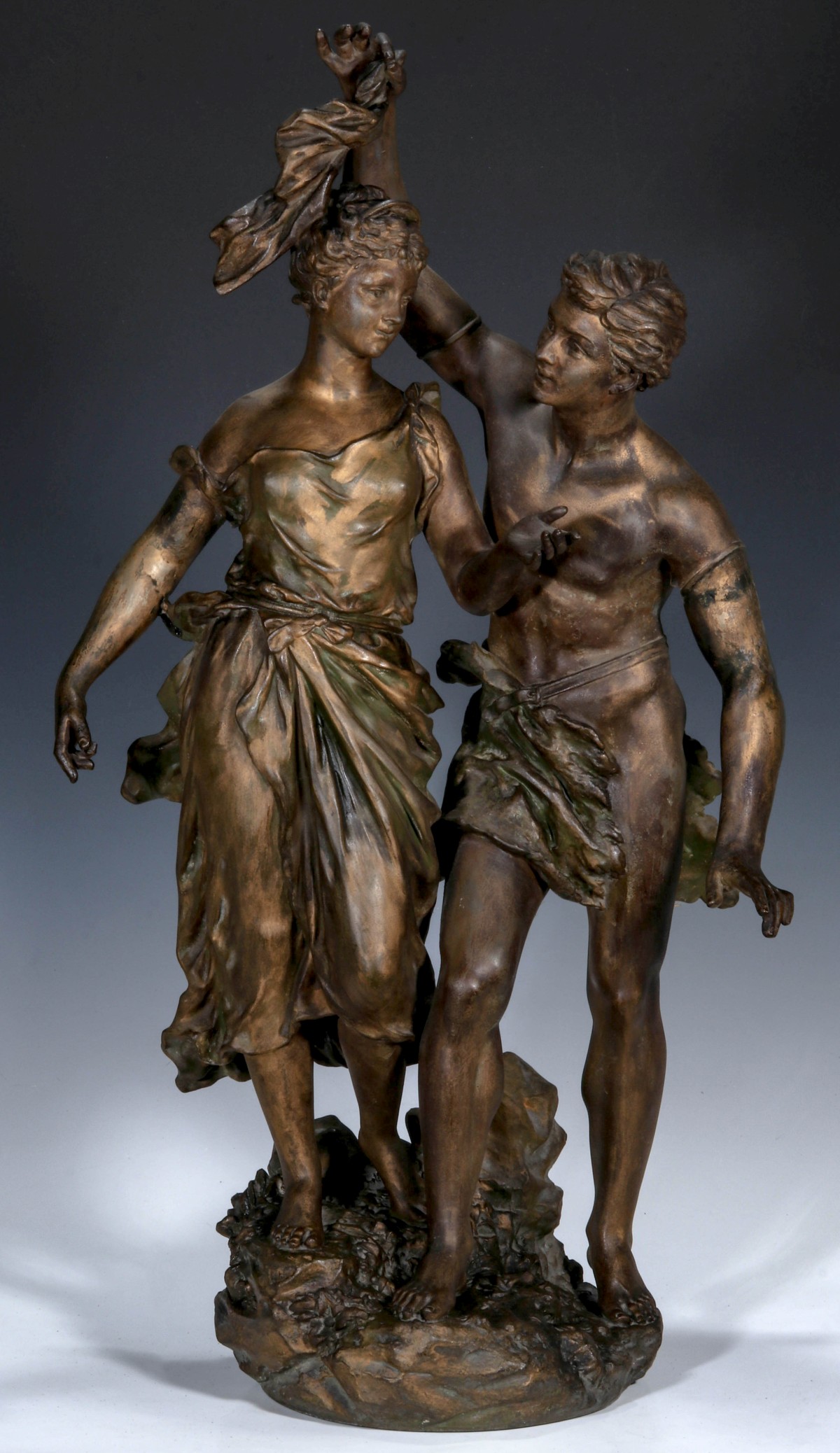 A 30-INCH VICTORIAN SPELTER