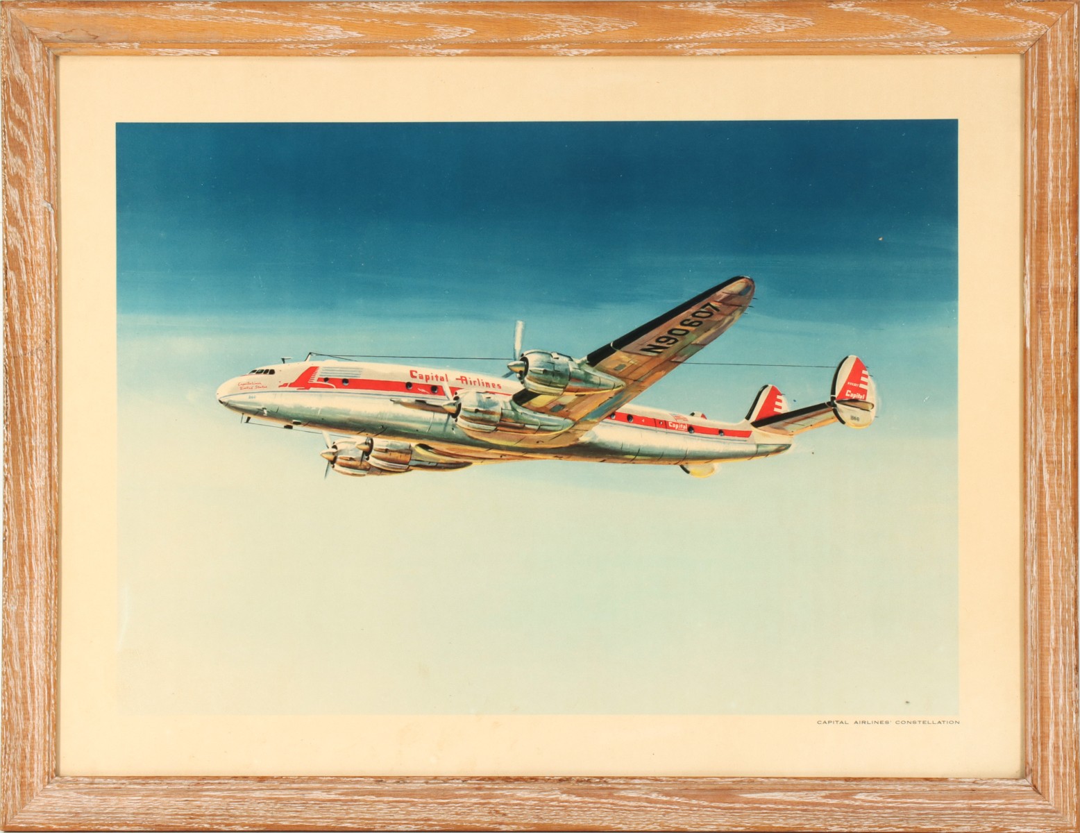 A CAPITAL AIRLINES CONSTELLATION ADVERTISING PRINT