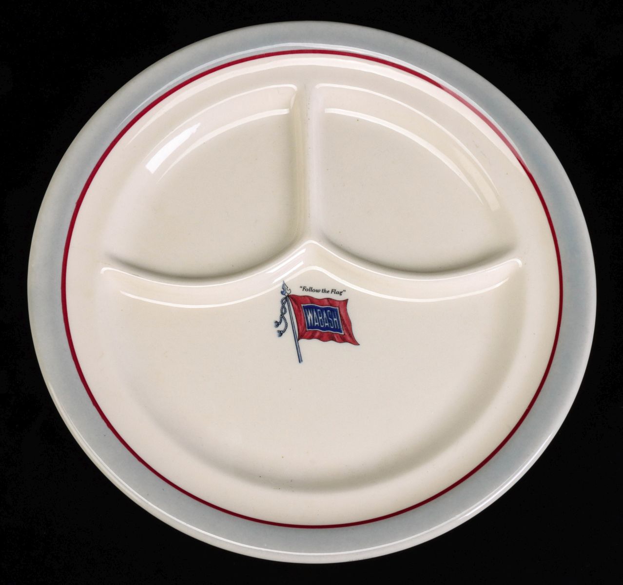 A WABASH RAILROAD 'BANNER' PATTERN GRILL PLATE