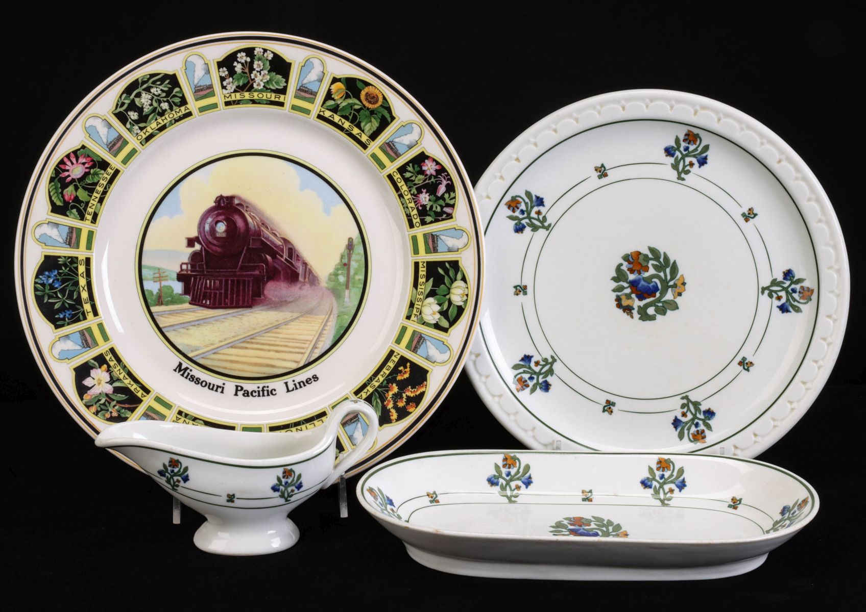 MoPAC STATE FLOWERS PLATE WITH 'ST. ALBANS' DINNERWARE