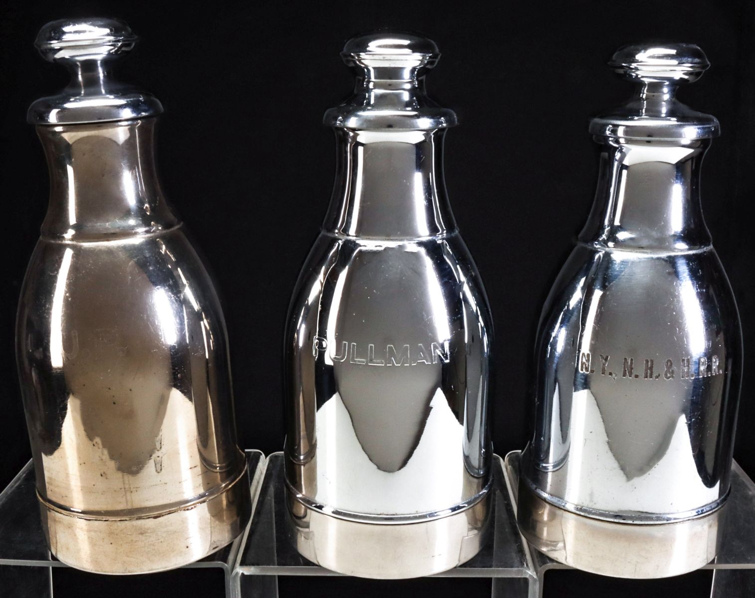 RAILROAD MARKED STAINLESS INSULATED CARAFES