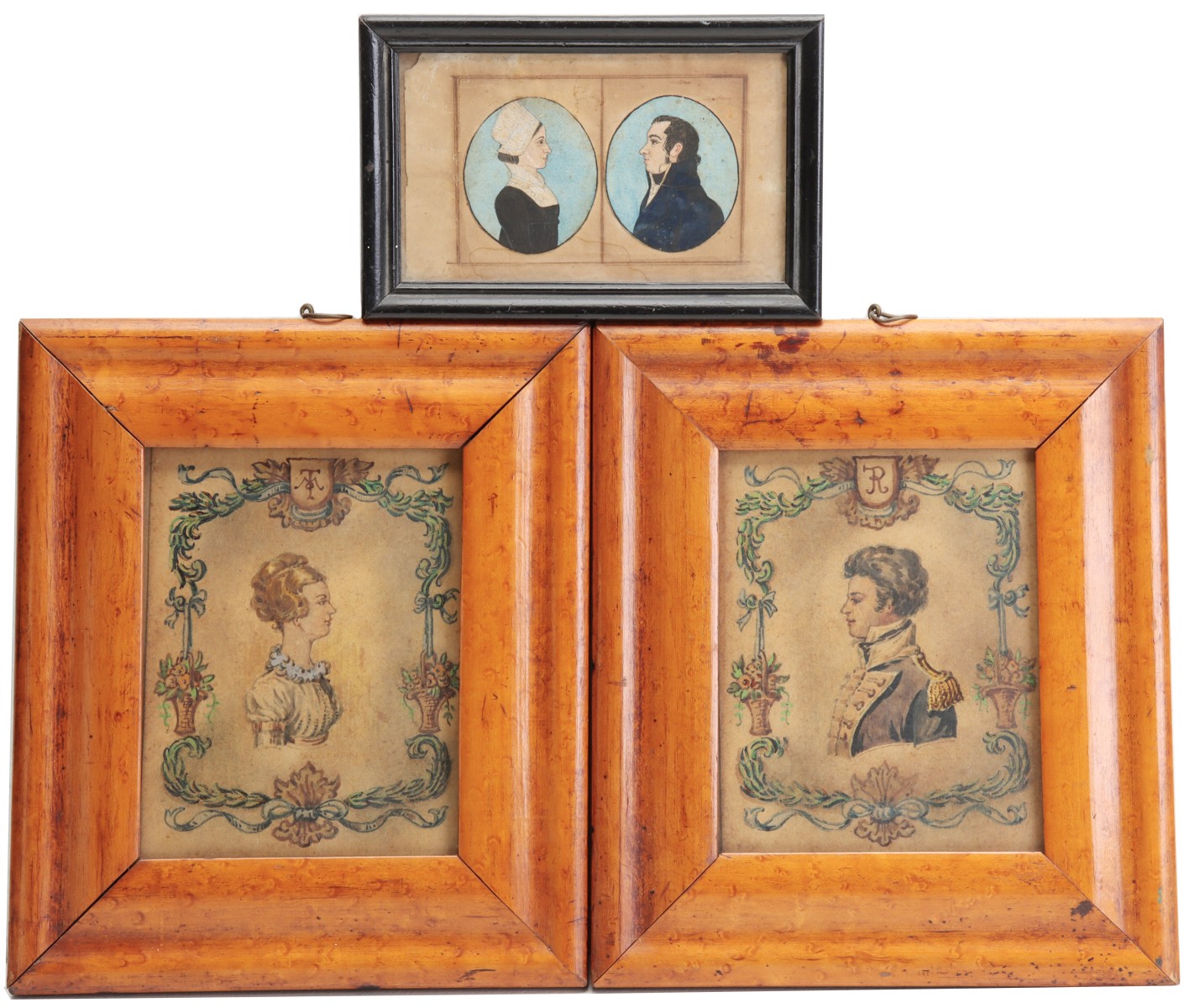 FRENCH AND GERMAN 19TH CENTURY PORTRAIT PAIRS