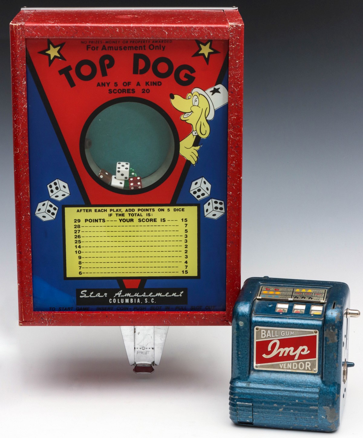 STAR AMUSEMENT TOP DOG AND GROETCHEN IMP COIN OP GAMES