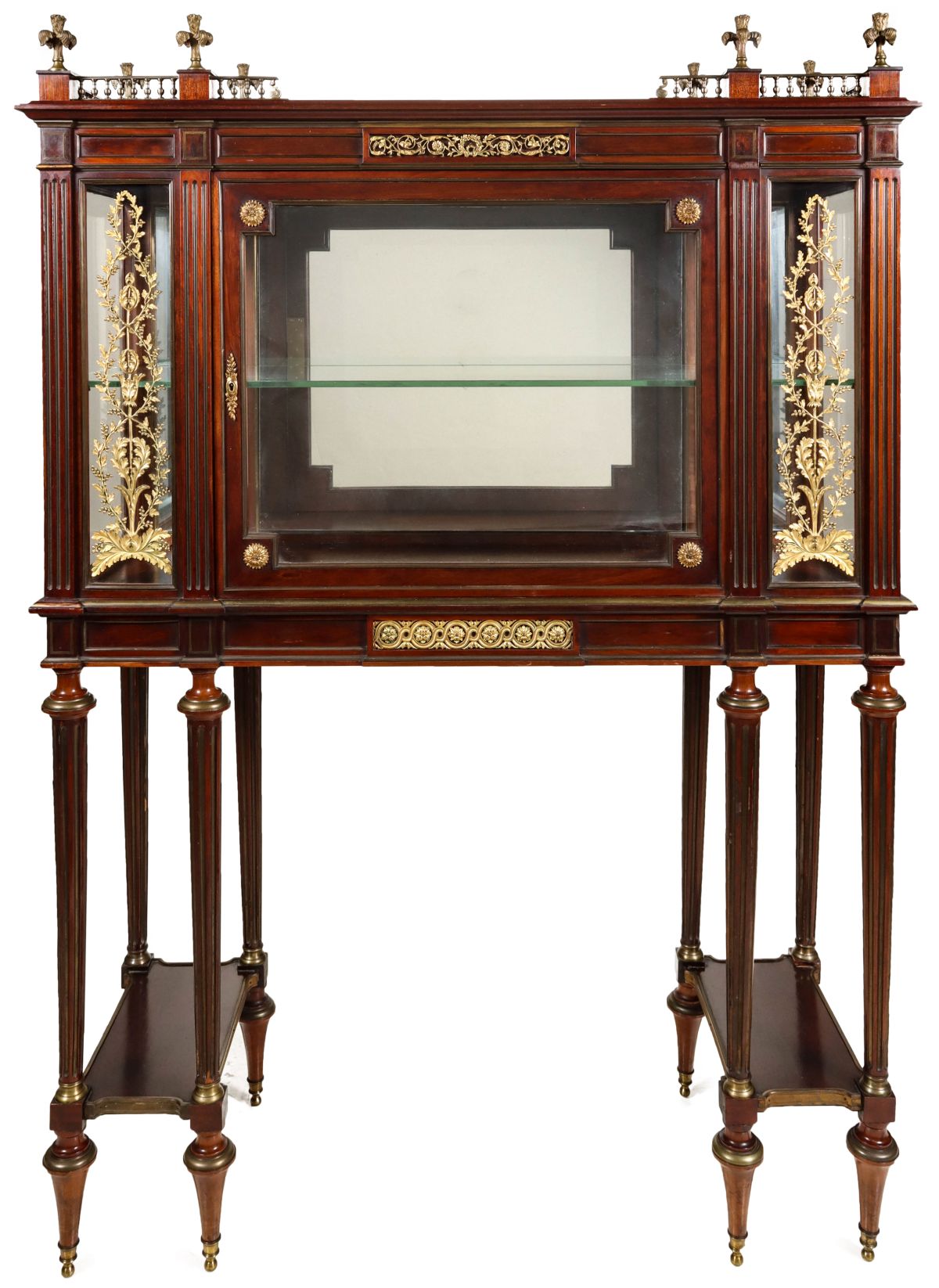 A HIGH QUALITY BRONZE MOUNTED AND INLAID FRENCH VITRINE