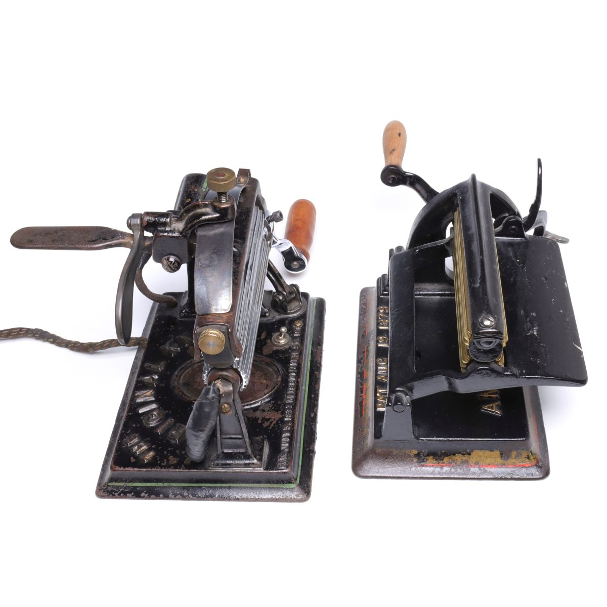 TWO ANTIQUE PLEATING MACHINES