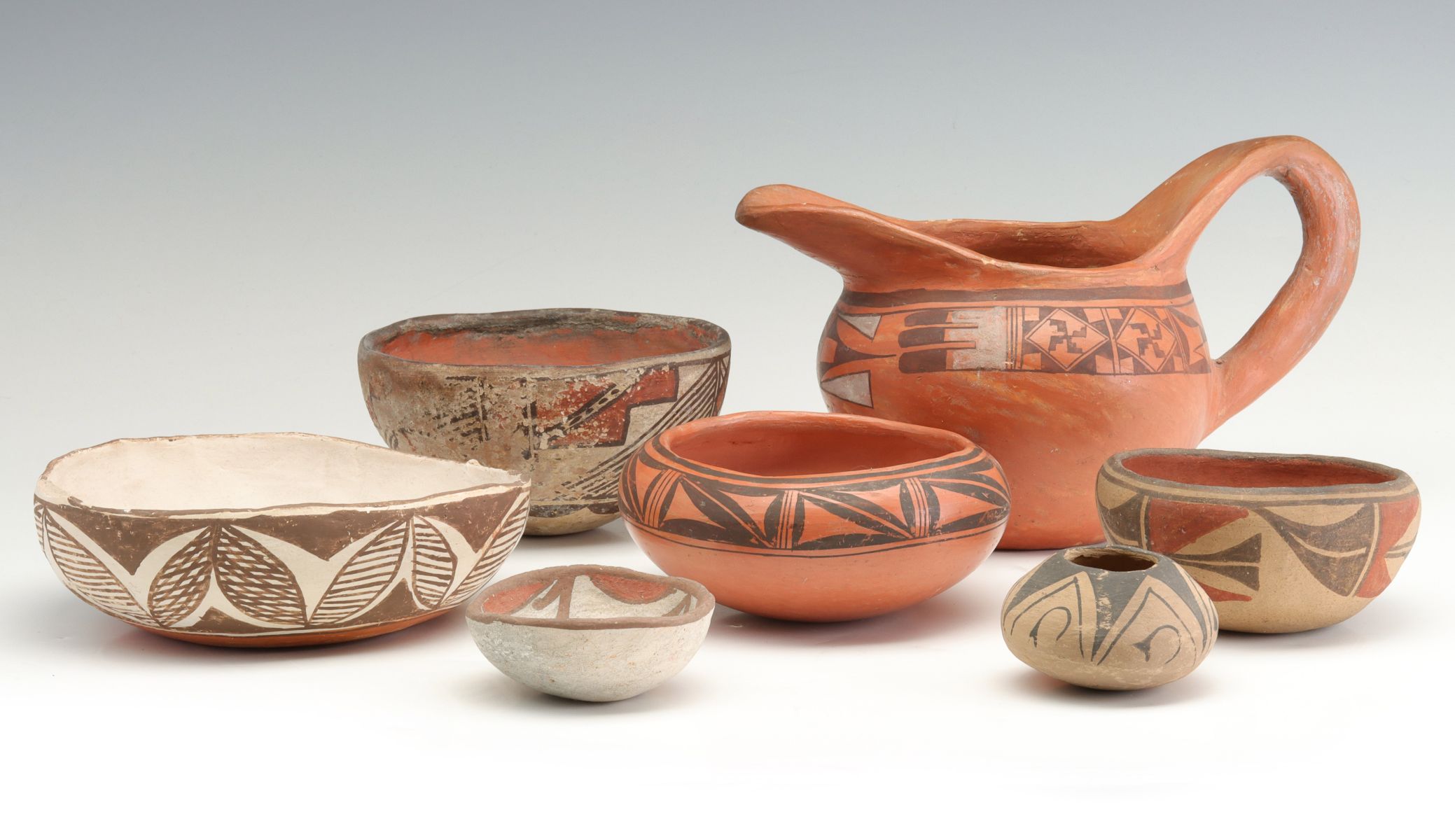 A COLLECTION OF HOPI AND ACOMA POTTERY
