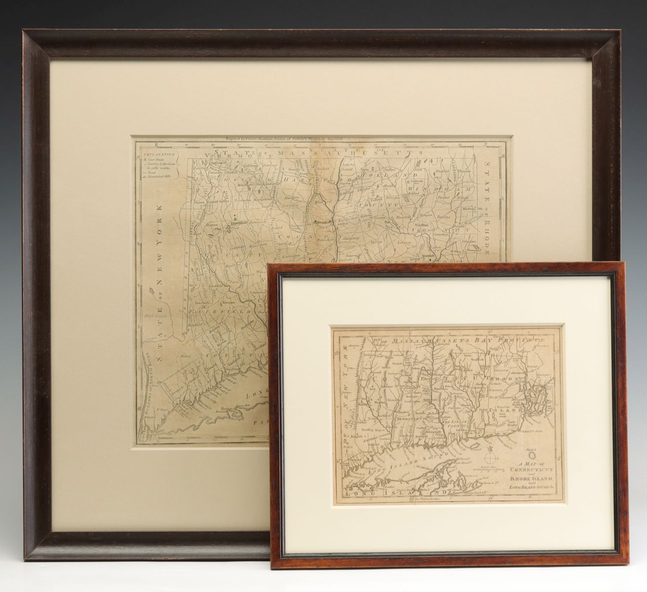 TWO MAPS OF CONNECTICUT, CIRCA LATE 18TH C.