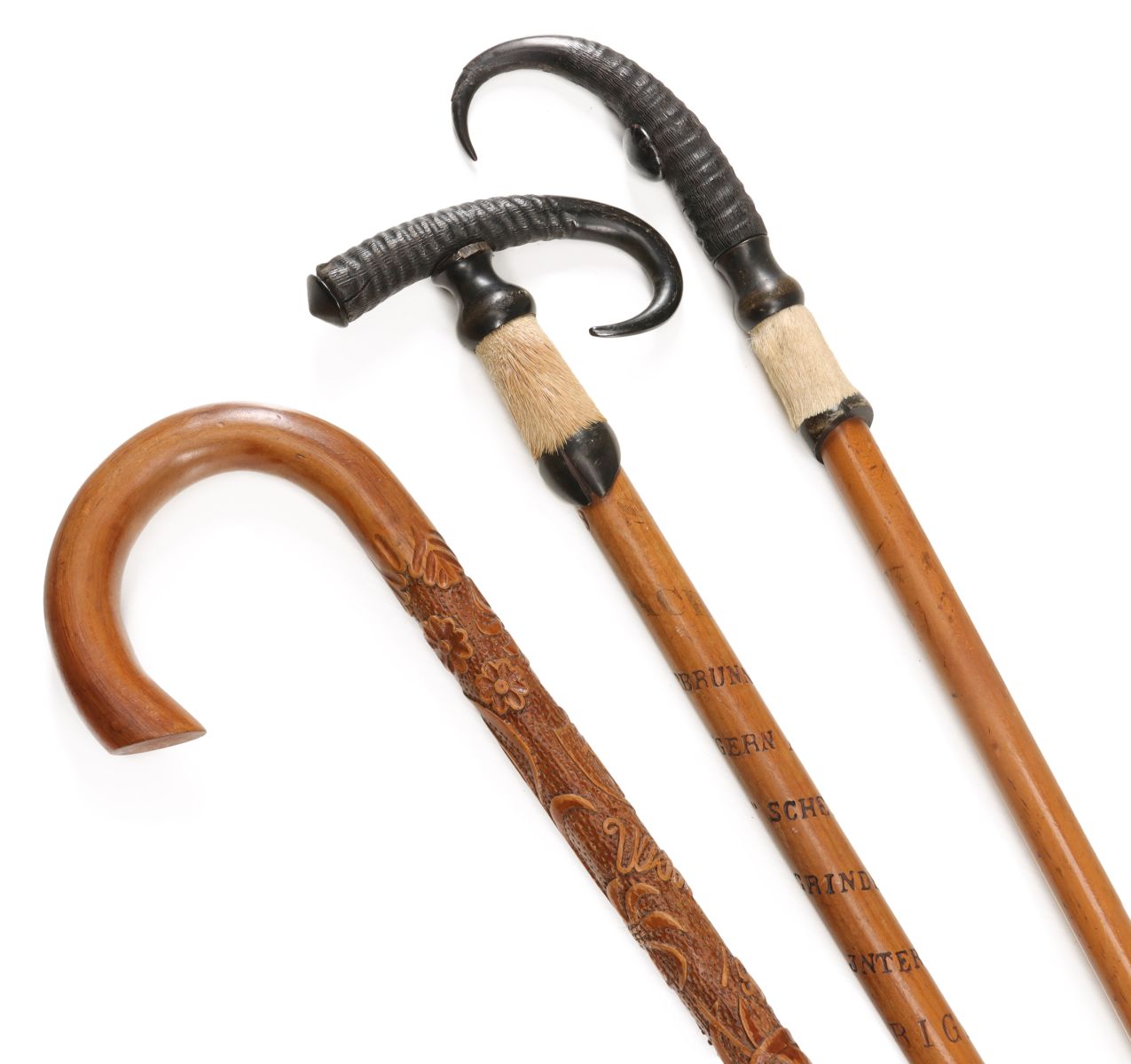 THREE EARLY 20TH CENTURY GERMAN CANES