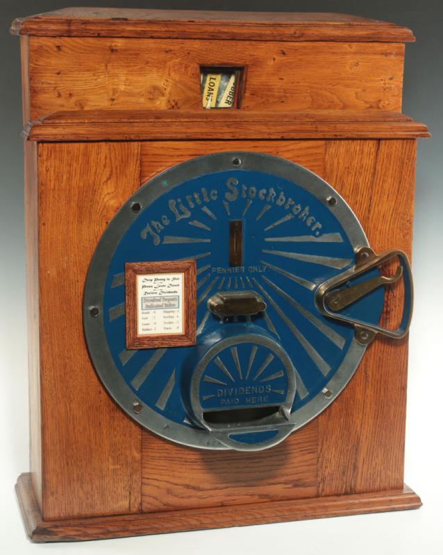 C. 1927 'THE LITTLE STOCKBROKER' COIN OP SLOT MACHINE