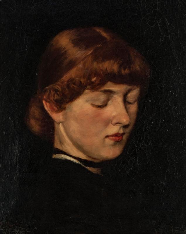 AN EARLY 20TH CENTURY PORTRAIT OF A YOUNG WOMAN