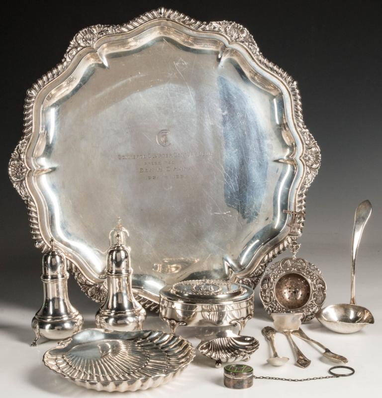 AN ESTATE COLLECTION OF STERLING SILVER OBJECTS