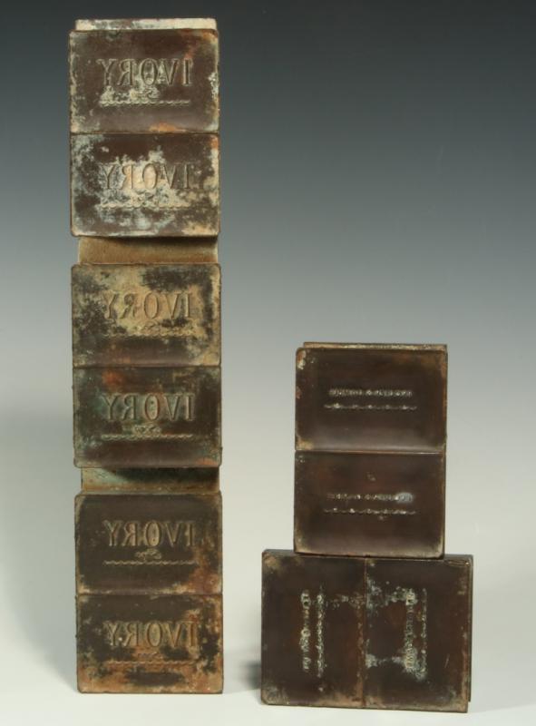 EARLY 20TH CENTURY BRONZE IVORY SOAP MOLDS 