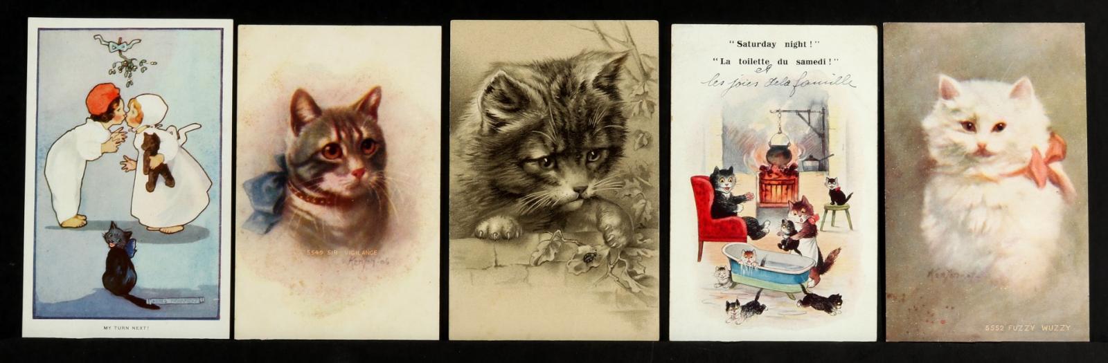 FORTY EARLY POSTCARDS RELATED TO CATS