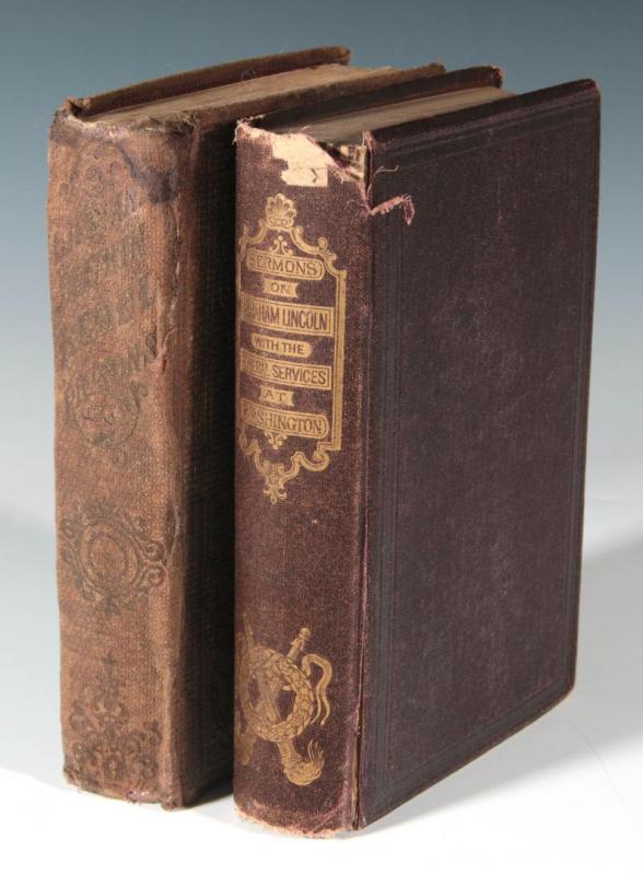 TWO 1865 BOOKS, REBEL PRISONS, LINCOLN FUNERAL SERMONS