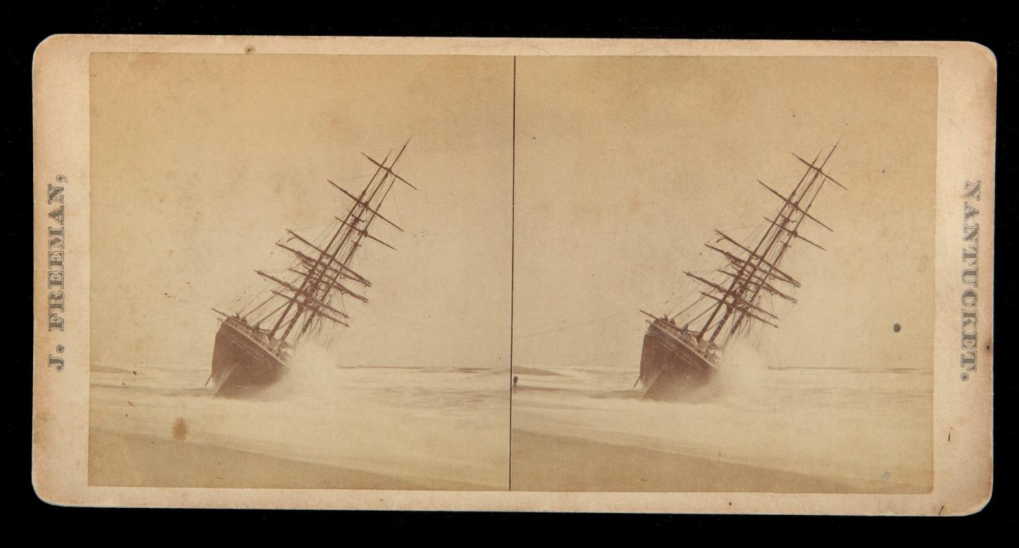 A STEREOVIEW OF AN 1877 SHIPWRECK