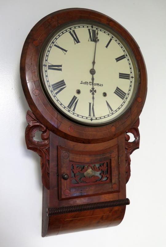 C 1875 ANGLO AMERICAN' INLAID CLOCK, SETH THOMAS D
