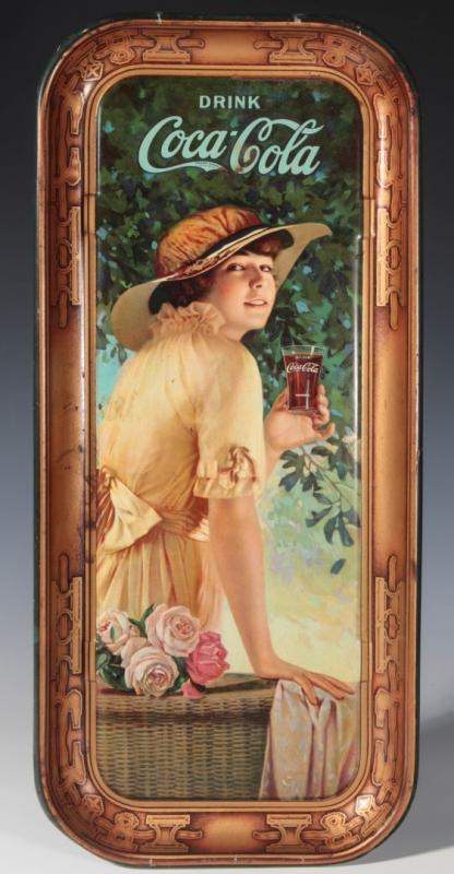 A 1916 COCA-COLA 'ELAINE' ADVERTISING TRAY