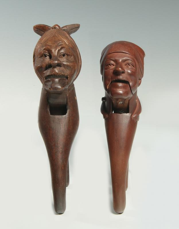 TWO C.1900 BLACK FOREST CARVED WOOD NUT CRACKERS