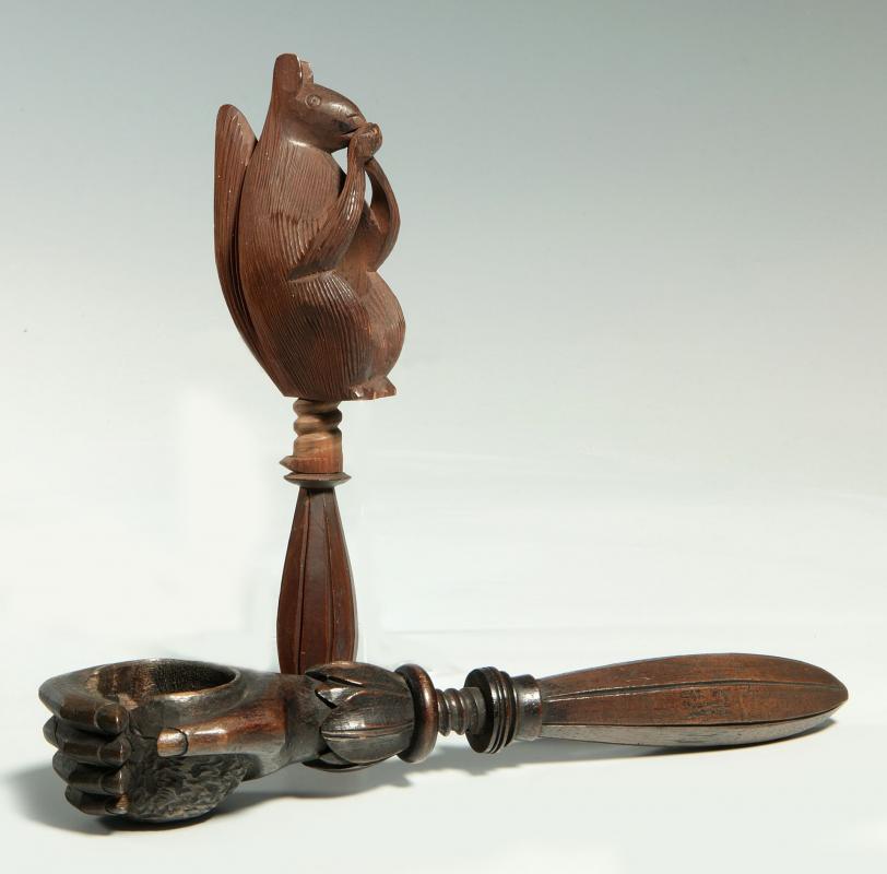 TWO C.1900 BLACK FOREST CARVED WOOD NUT CRACKERS