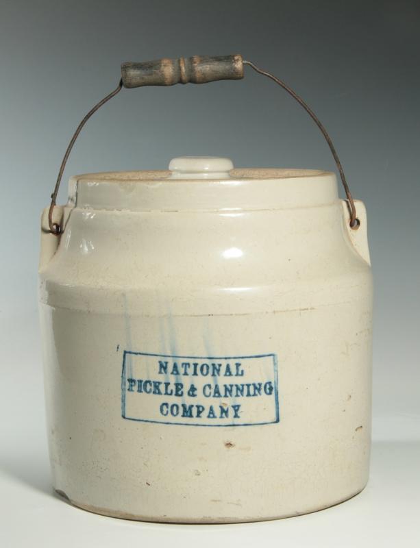 NATIONAL PICKLE  CANNING COMPANY ADVERTISING CROCK