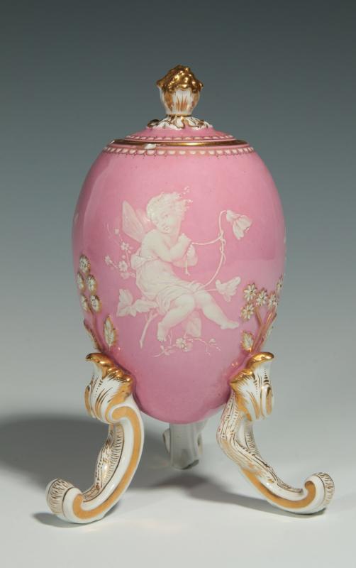 A LATE 19TH C. MEISSEN PATE SUR PATE COVERED URN