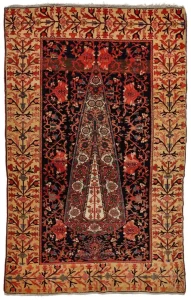 Fine Persian Malayer Prayer Rug with Cypress