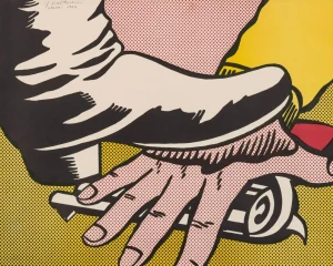 Roy Lichtenstein signed Foot and Hand Lithograph