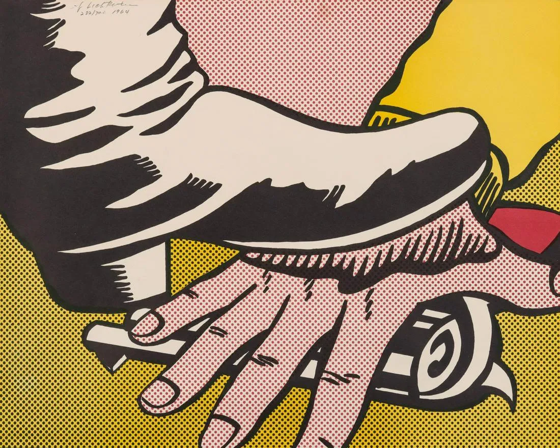 Roy Lichtenstein Vintage 1997 Lithograph Print Framed Extra