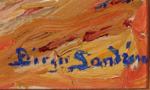 Birger Sanddzen oil on canvas 1920 signature
