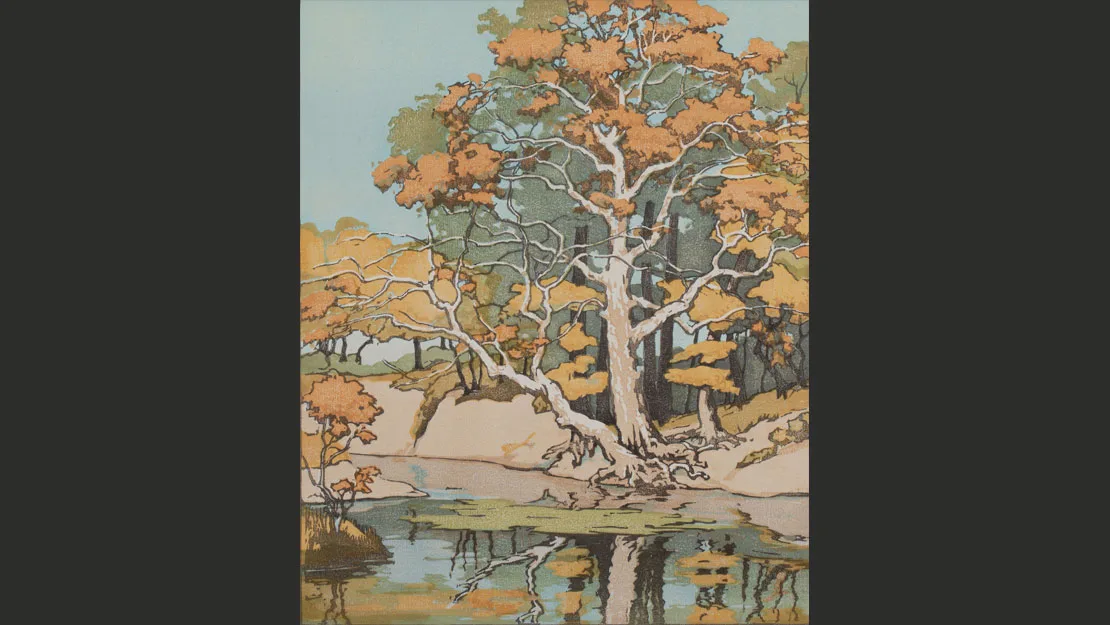 Norma Bassett Hall (1889-1957) Color Woodblock Print SOLD $5,500