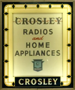 A 1930s Crosley Radio Advertising Sign with Neon 
SOLD $1700.00