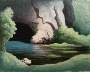 Thomas Hart Benton 
Study for the Painting titled Cave Spring, 1963.SOLD! $42,000.00