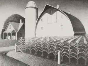 Grant Wood PencilSigned Lithograph  SOLD! $7500.00